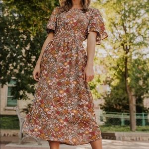 Isadora Floral Midi by Hayden NWT